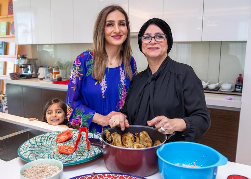 Abu Dhabi, United Arab Emirates, April 7, 2021.
Ramadan Recipes.  
Maqloobe (vegetable and meat rice dish)
Victor Besa/The National
Section:  AC
Reporter: