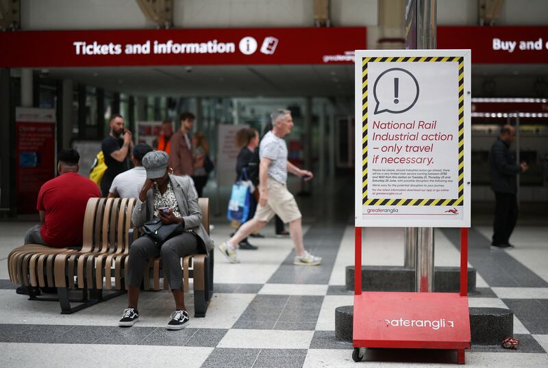 British travellers will be faced with the third day of rail strikes on Saturday, leaving just one in five trains running. Reuters