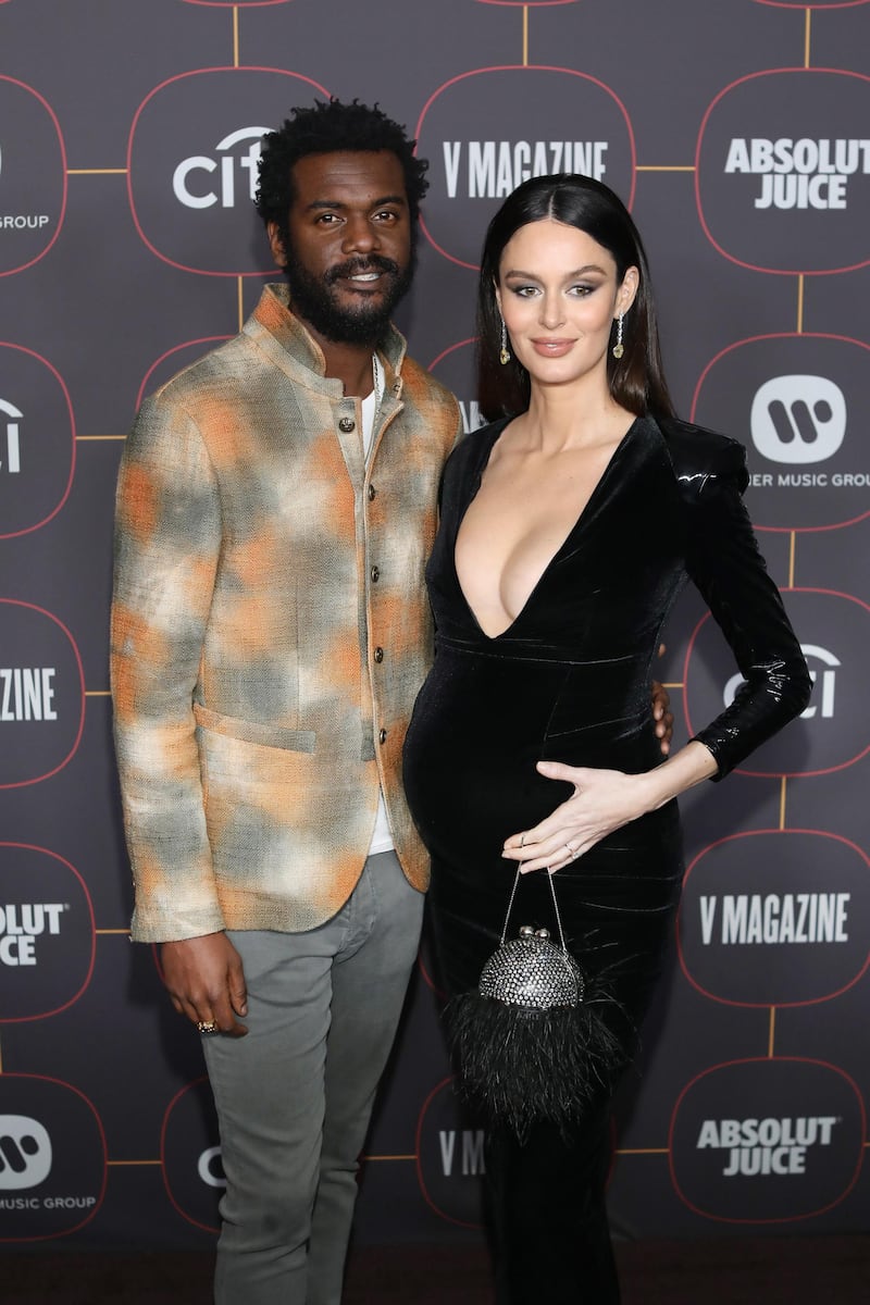 Gary Clark Junior and Nicole Trunfio attend the Warner Music Group Pre-Grammy Party, at the Hollywood Athletic Club in Los Angeles, California, on  Thursday, January 23. EPA