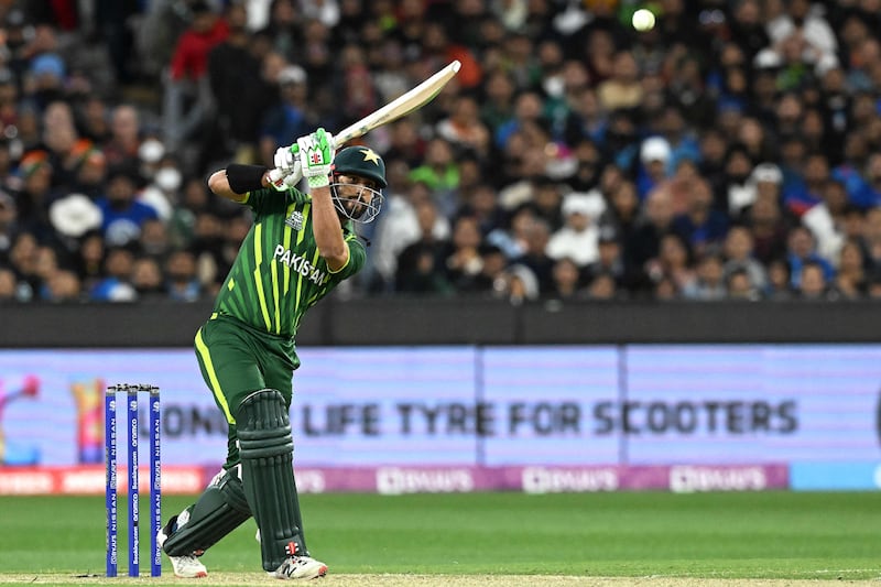 Pakistan's Shan Masood scored an unbeaten fifty against India in Melbourne. AFP