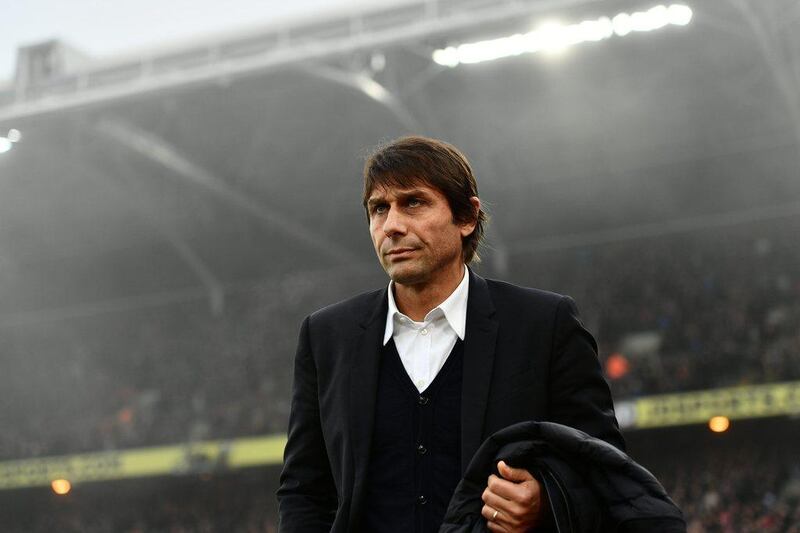 Chelsea manager Antonio Conte walks to the away dugout prior to the match. Dan Mullan / Getty Images