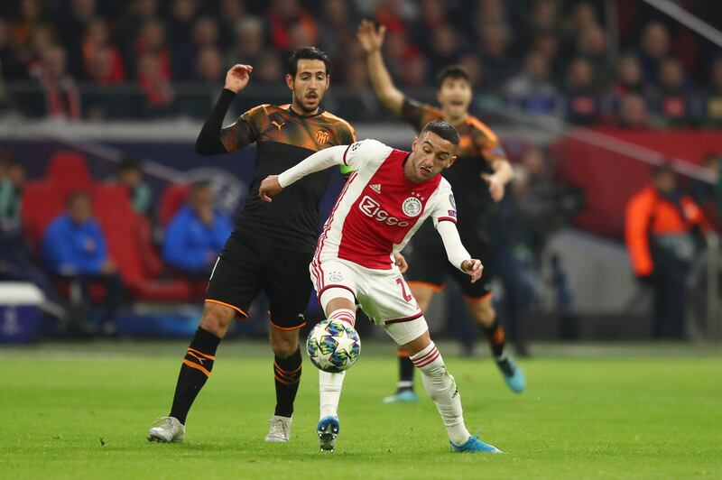 Hakim Ziyech was named Ajax Player of the Year for the second straight season. Getty Images