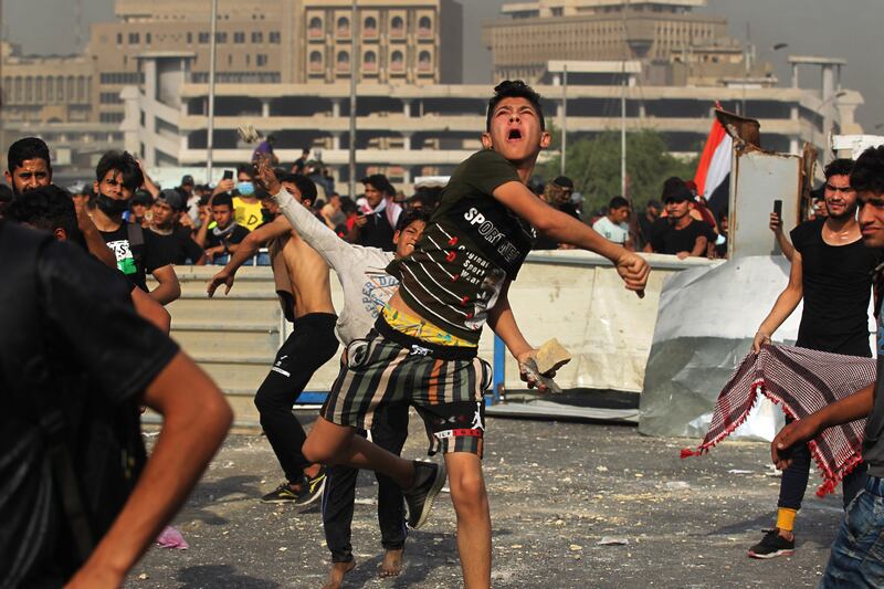 Iraq, scene of clashes such as these in Baghdad in 2020, was fourth. AFP