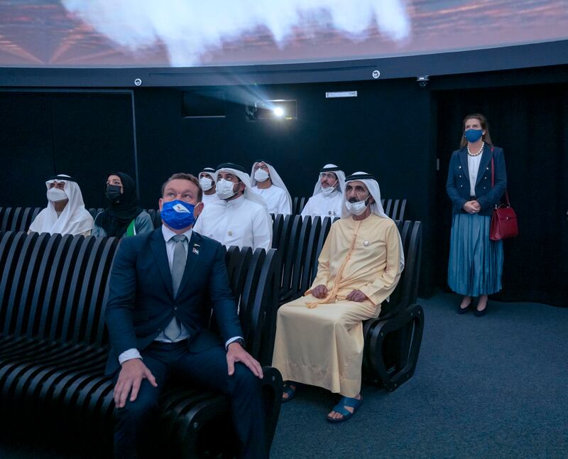 Sheikh Mohammed has been viewing the architecture, science and culture from around the globe on display at the Expo.