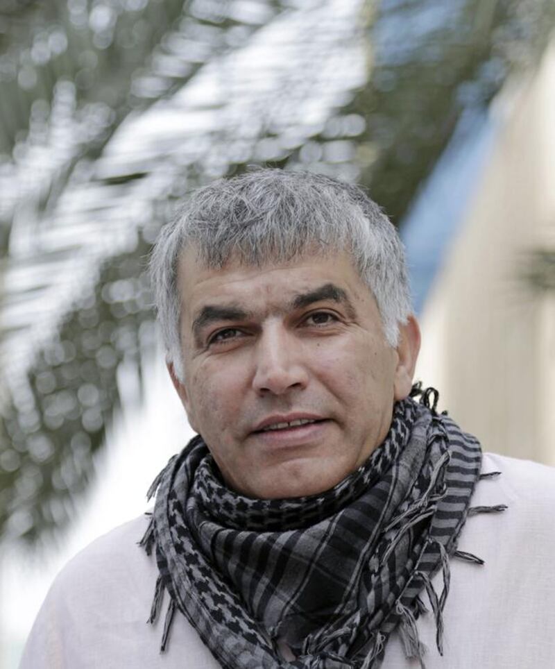 Nabeel Rajab is pictured on February 11, 2015. Hasan Jamali, File/AP Photo