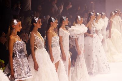 Michael Cinco's new collection centred on the tranquillity of the colour white. Pawan Singh / The National