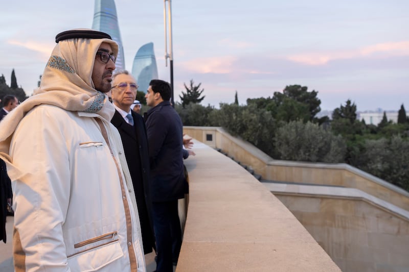 Sheikh Mohamed visits the Eternal Flame Memorial in Dagustu Park