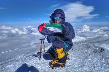 Hanady Al Hashmi has become the first Emirati woman to reach the top of Alaska's Denali mountain. Courtesy Hanady Al Hashmi