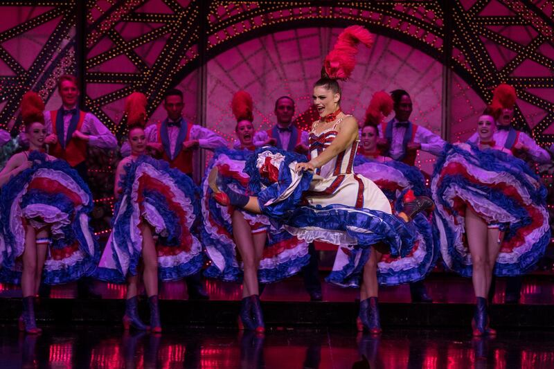 French Cancan soloist Olga Khokhlova, a dancer from ex-Soviet Kazakhstan, performs in the review "Feerie" at the Moulin Rouge, in Paris, France. Reuters