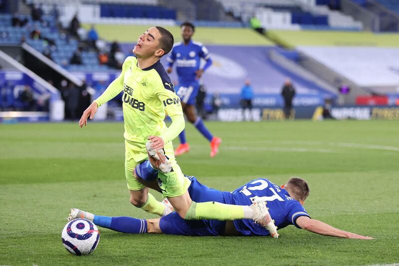 Timothy Castagne 4 - The Foxes at least had some chance of getting into the game with Ayoze Perez just introduced but Castagne’s under-hit back pass summed up the game for Brendan Rodger’s defence. AFP