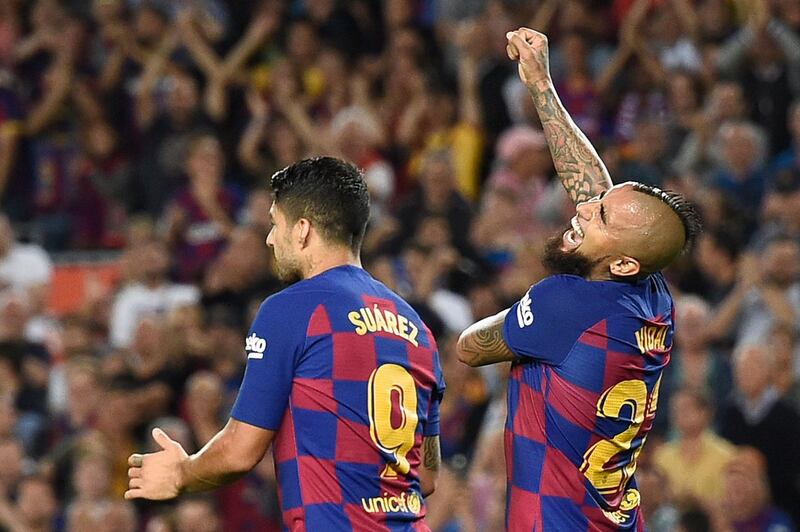 Vidal celebrates. AFP