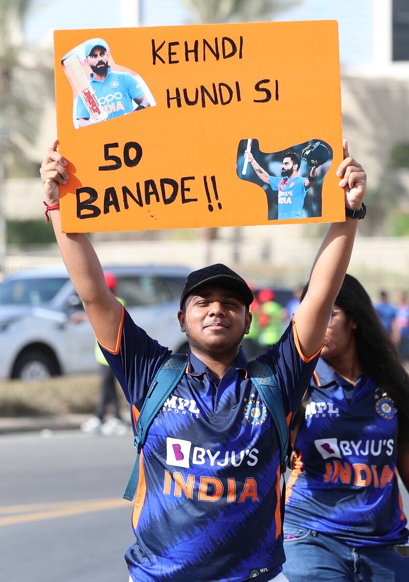 India fans before the game. 