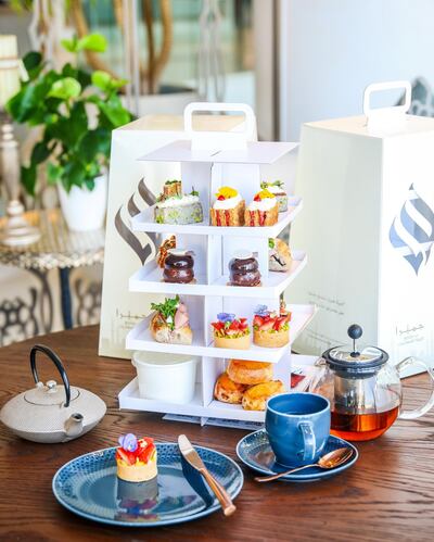 Jumeirah at Saadiyat Island Resort has a takeaway afternoon tea for two available throughout February. Courtesy Jumeirah at Saadiyat Island Resort