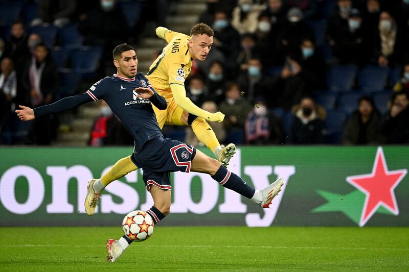 Achraf Hakimi - 6, Was effective for large periods of the game but did have moments where he struggled to deal with Noa Lang. Could have had an assist if Mauro Icardi connected with his late cross. AFP