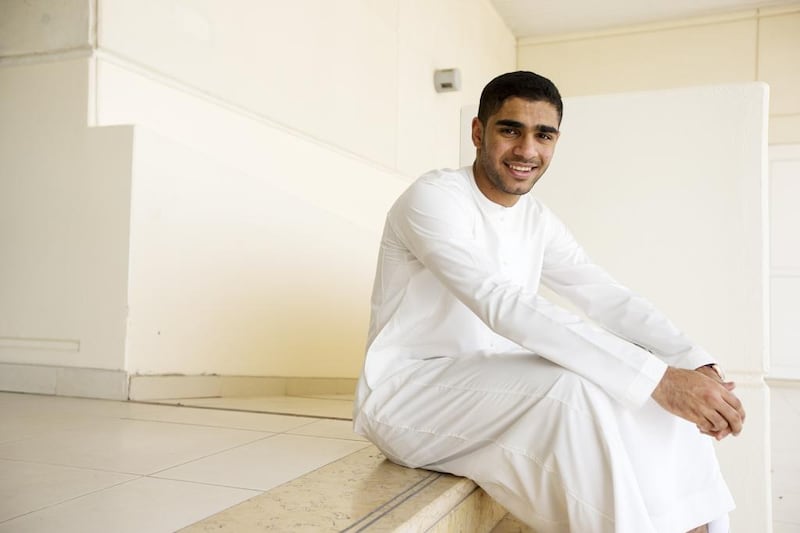 Mohammed Al Hashmi, Al Yasmina School pupil, scored three A grades and one A* and  now plans to study mechanical engineering at the University of Bath in England. Christopher Pike / The National