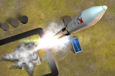 A graphic impression of the UK Pathfinder Rocket Launch. The Saxavord Spaceport received £10 million in funding in the UK budget on Wednesday. Photo: Lockheed Martin