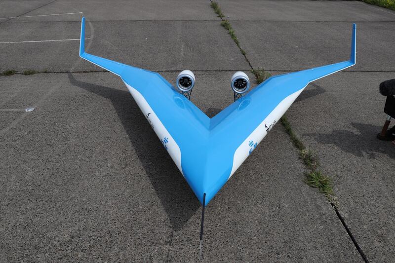 The Flying-V scale model is nearly three-metres-long and weighs 22.5 kilograms. Courtesy Malcolm Brown