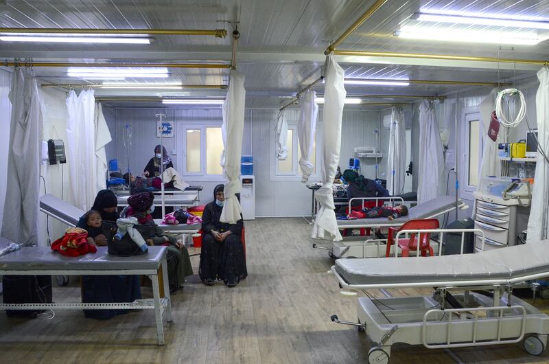 Nablus Hospital in Iraq's northern city of Mosul. A former stronghold of ISIS, Mosul was devastated by the battle to oust the extremists that ended in July 2017. Five hospitals are now being refurbished or reconstructed, leaving only nine health institutions functioning - providing just 1,800 beds for a population of 1.5 million. AFP