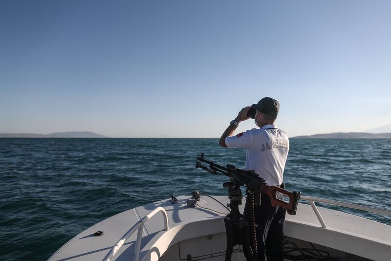 Turkey said its coast guard was searching for survivors after a boat carrying migrants was reported to have sunk off its coast. EPA