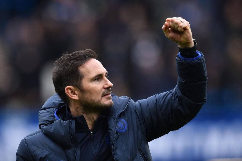 Chelsea manager Frank Lampard reacts at the final whistle. AFP