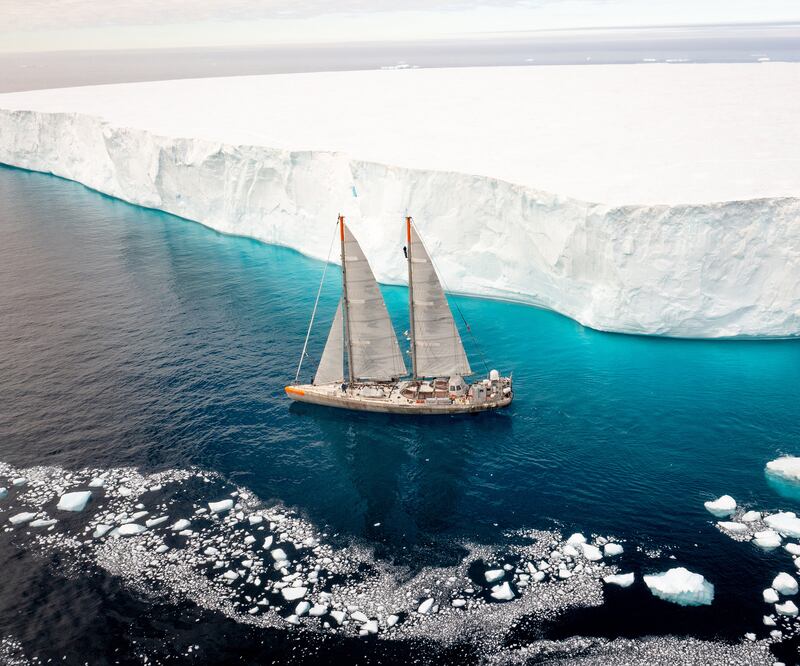 An image from Maeva Bardys 'The Twelfth Expedition of the Schooner Tara' series, of the scientific research vessel's expedition on the Weddell Sea. Photo: Maeva Bardy / The Tara Ocean Foundation, with the participation of 'Le Figaro Magazine'