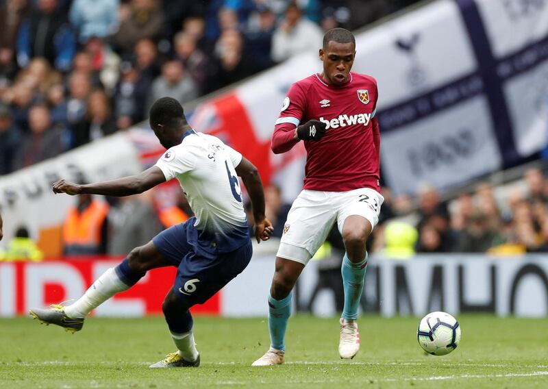 Centre-back: Issa Diop (West Ham) – A rock at the back as West Ham put their poor away form behind them to shut out Spurs. Also made a superb solo run forward. Reuters