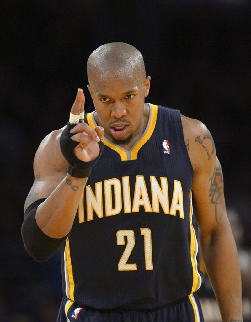 David West provided an efficient 17 points on 5-of-7 shooting on Saturday night for the Pacers. Mark J Terrill / AP  