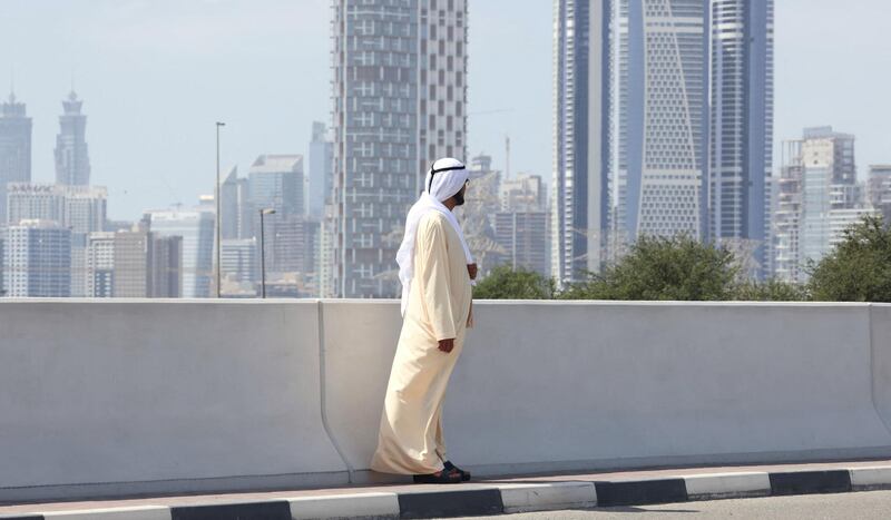 Sheikh Mohammed bin Rashid witnesses the sixth stage of the UAE Tour in Dubai on Friday. AFP