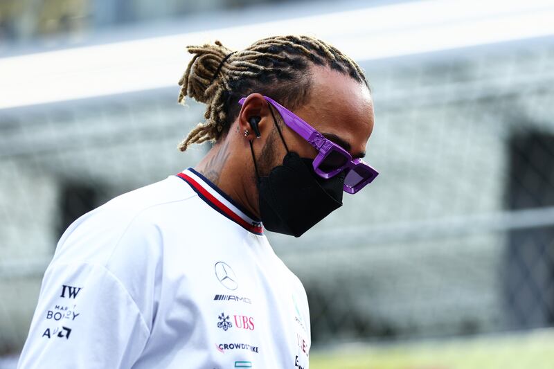 Lewis Hamilton during the drivers parade ahead of the F1 Grand Prix of Saudi Arabia. Getty