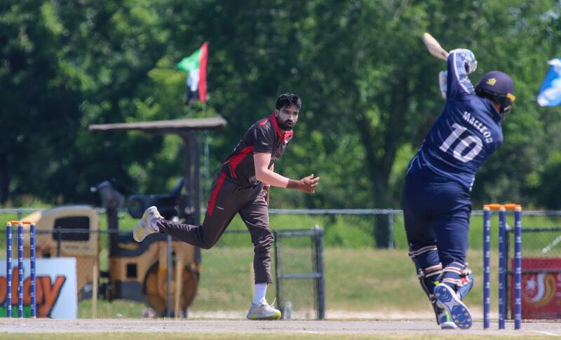 Zawar Farid excelled with ball and bat for the UAE in their five-wicket win against Scotland in Texas. 