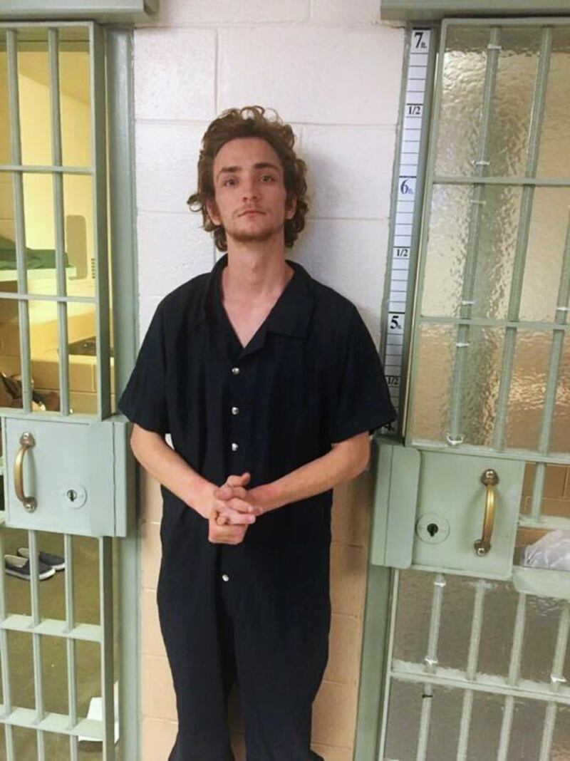 This photo provided by the Richmond County Sheriffâ€™s Office shows Dakota Theriot on Sunday, Jan. 27, 2019. Authorities say a man suspected in two shootings that left five people dead in Louisiana has been arrested in Virginia. Ascension Parish Sheriff Bobby Webre and Livingston Parish Sheriff Jason Ard said in a statement that Theriot was arrested Sunday by the Richmond County Sheriff's Office. (Richmond County Sheriffâ€™s Office via AP)