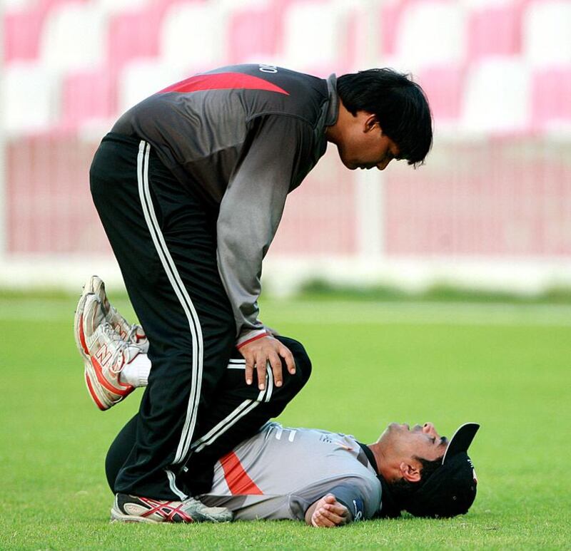UAE physiotherapist and trainer Chitrala Sudhaker, above, has helped many national team players back from injuries over the years. Satish Kumar / The National