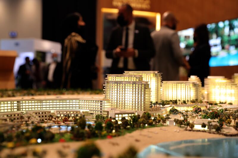 A model of Mina Al Arab project. RAK Properties is completing the master development in phases. Pawan Singh/The National.