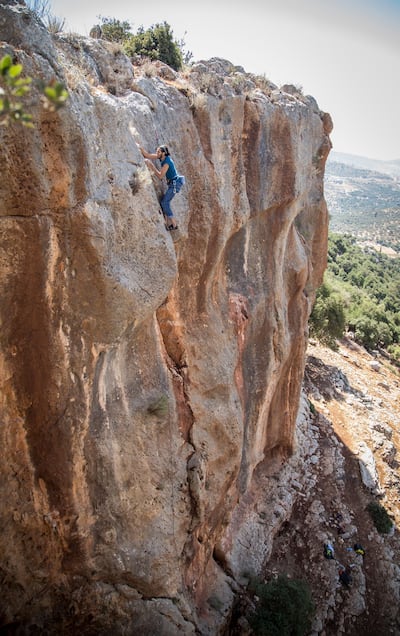 Rock climbing in Ajloun, Jordan. Jamie Lafferty