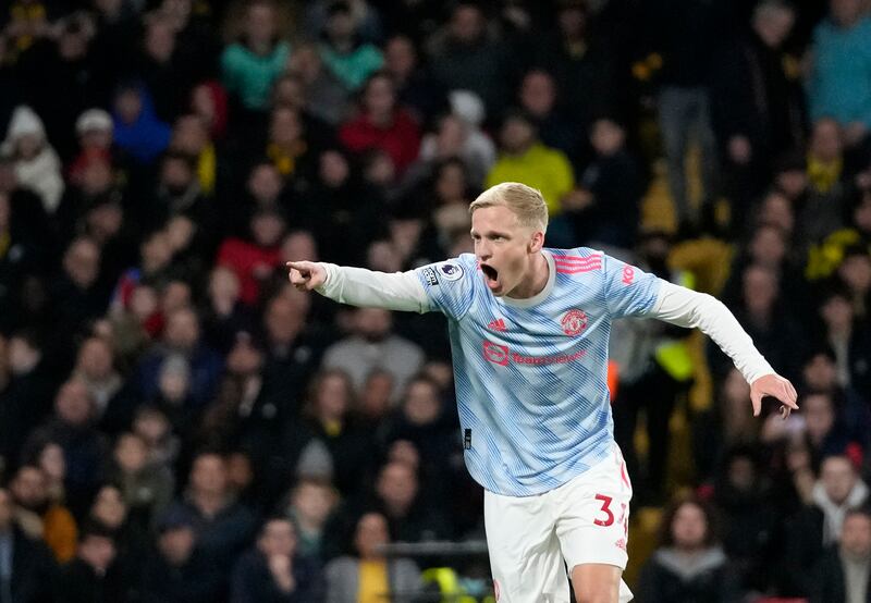SUBS: Donny van de Beek (On for McTominay 46') - 7: He’d had only 15 minutes of league football so far this season. Headed United’s first, looked full of confidence as he set up Ronaldo. Then Maguire was sent off and United fell apart again. AP