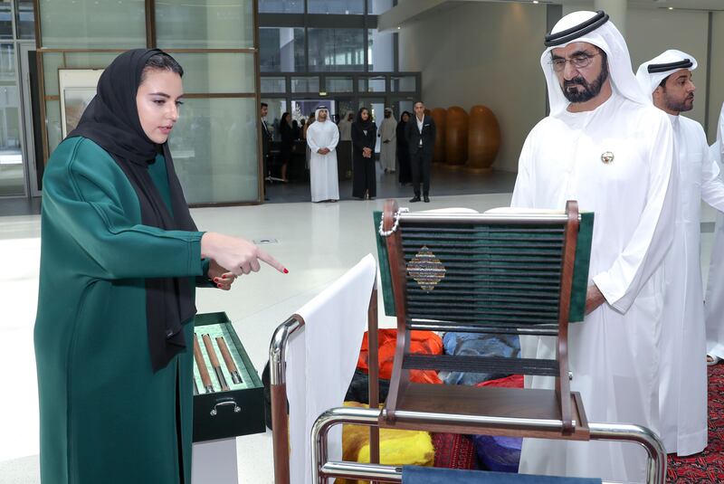Sheikh Mohammed bin Rashid, Vice President and Ruler of Dubai, visited the Dubai Design District (d3) on Wednesday where he spoke about the importance of nuturing talent and innovation. Sheikh Maktoum bin Mohammed, Deputy Ruler of Dubai, also attended. Wam