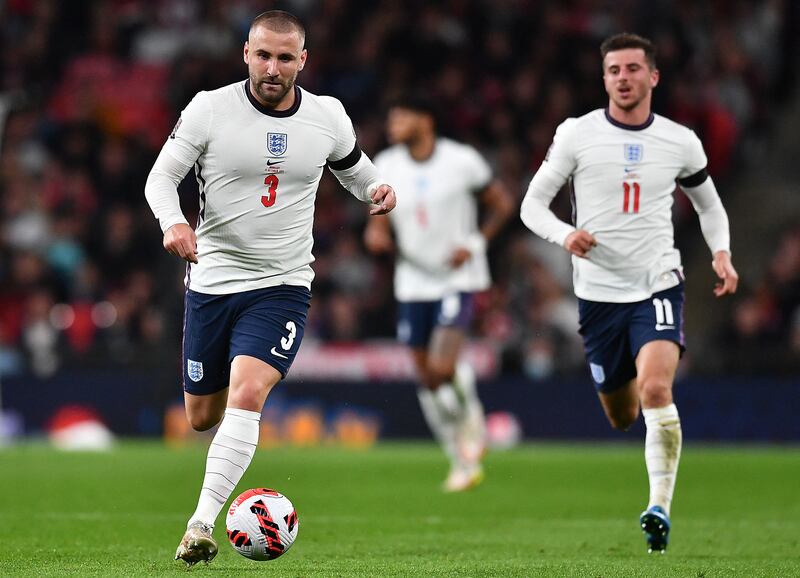 Luke Shaw - 6: Lovely one-two with Grealish in first 10 minutes followed by low cross that nearly picked out Kane. While he was always looking to push on, his final ball wasn't great. Gave away penalty and booked for reckless high kick towards Loic Nego’s head.  AFP