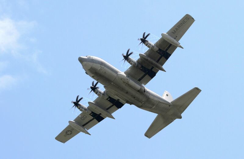 A Marine Corps KC-130 airplane crashed in Leflore County, Mississippi, killing all 16 people on board.  EPA / Kimimasa Mayama