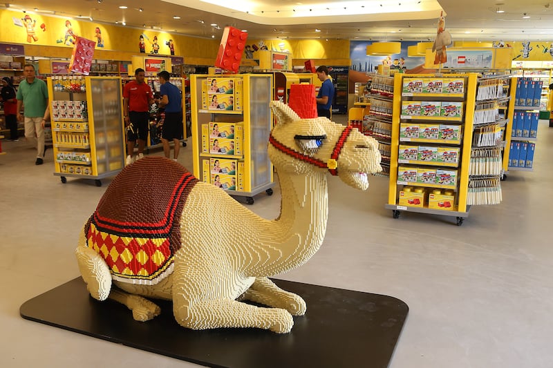 DUBAI , UNITED ARAB EMIRATES – Oct 31 , 2016 : Items on display at the Lego shop after the opening ceremony of Legoland Dubai in Dubai.  ( Pawan Singh / The National ) For News. Story by Nick Webster. ID No - 33930 *** Local Caption ***  PS3110- LEGOLAND27.jpg