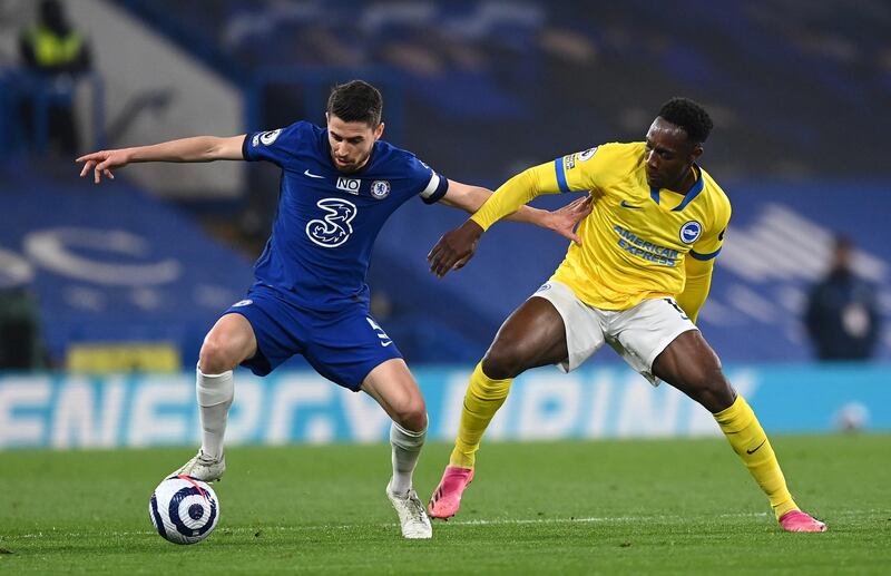 Jorginho 6 - Booked for a lazy challenge on Bissouma. Jorginho didn’t have a lot to do on Tuesday night as Brighton looked to contain Thomas Tuchel’s side. Getty