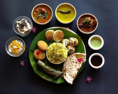 Indian restaurants around the UAE offer Diwali menus. Seen here, a Diwali thali from Cafe Funkie Town