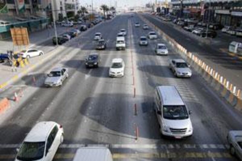 Free-flowing traffic in front of Abu Dhabi Mall yesterday. Residents in the area have complained of construction causing delays.