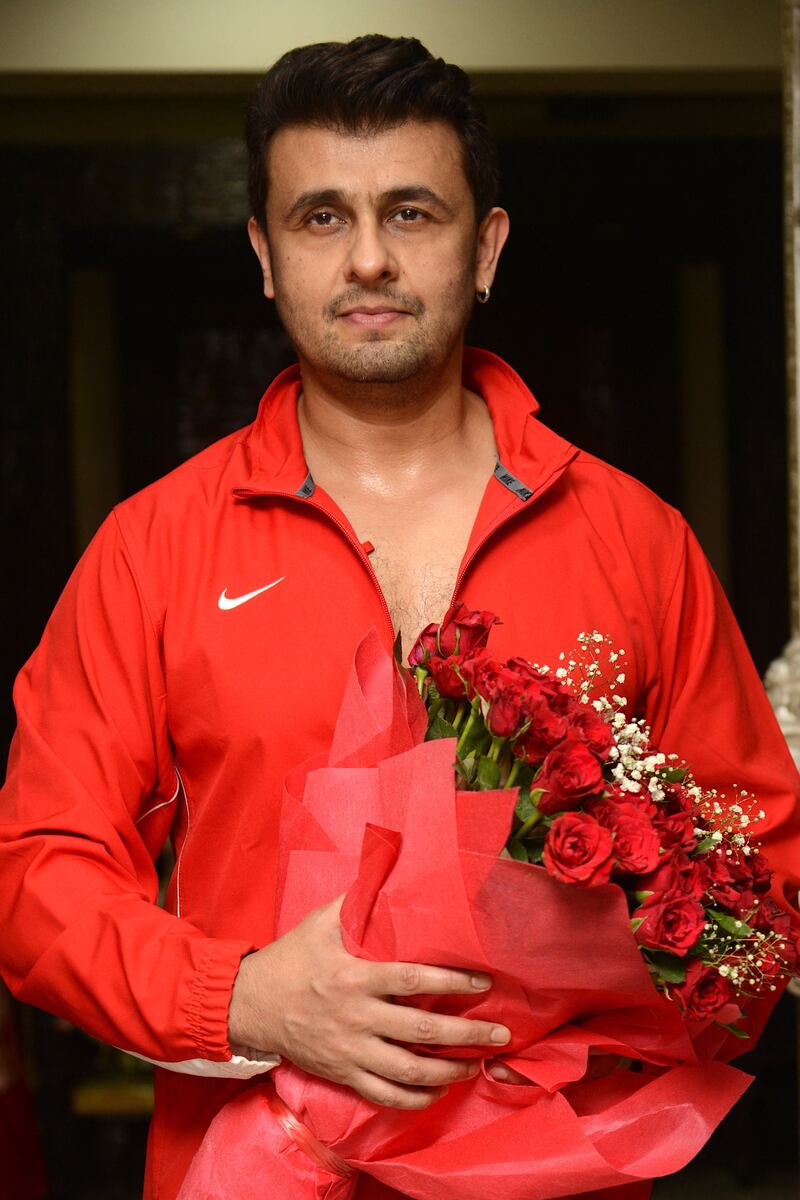 Indian Bollywood singer Sonu Nigam.