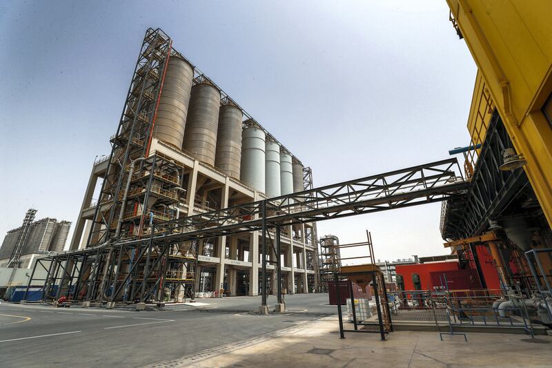 Abu Dhabi, UAE.  May 14, 2018.   The Ruwais Industrial Complex.  Outside of the Borouge 3 Tower.
 Victor Besa / The National
National
Reporter:  Jennifer Gnana