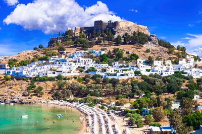 UAE travellers hoping to grab a last-minute summer getaway can find affordable airfares to several destinations including Greece. Getty Images