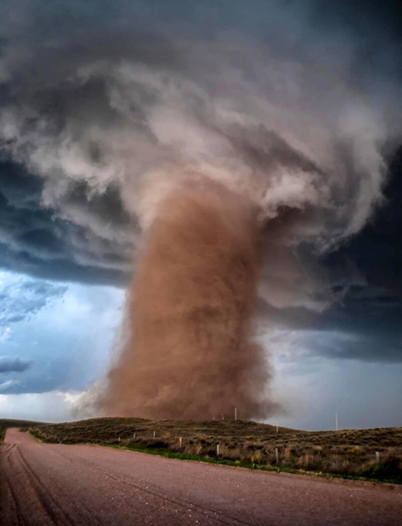'The Red Terror', Tori Jane Ostberg: 'An incredible EF2 tornado tears through a rural Colorado field after destroying a home. This tornado marked my very first day of my very first great plains storm chase adventure, and it was only a sign of the incredible things to come.'