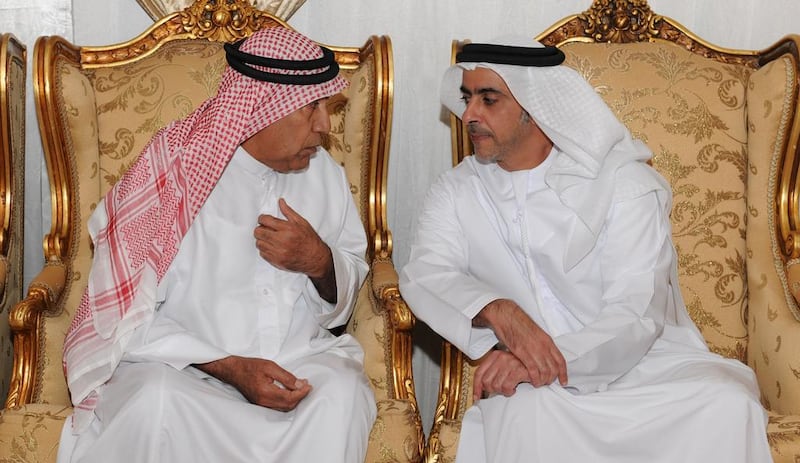 Sheikh Saif bin Zayed Al Nahyan, Deputy Prime Minister and Minister of Interior, offers his condolences and sincere sympathy to the families, Lieutenant pilot Saif Al Zaabi, and Lt. Abdullah Ali Hamoudi. Courtesy Security Media