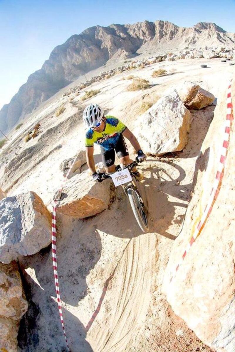 John Francis took part in December's Alwafi MTB Festival RAK. He is a rider whose cycling has become a passion. Courtesy of Showka Cycles