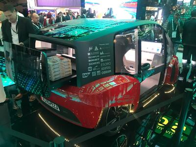 Swiss company Rinspeed has developed its MicroSnap electric concept car, on display at Gitex Technology Week 2018. The National