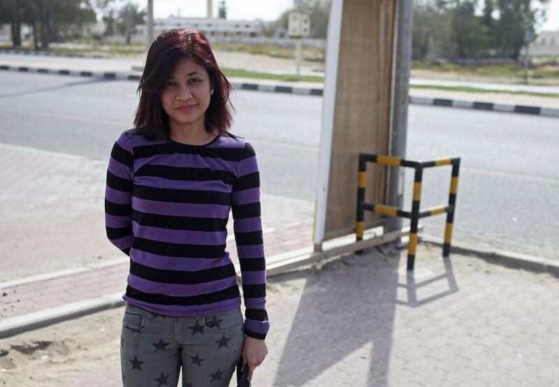 Raye Domingo lives and works in Umm Al Quwain, yet there are no buses in the emirate and her travel expenses have risen as a result. Lee Hoagland / The National